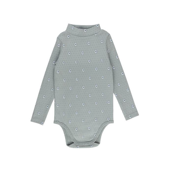 Baby Boy Bodysuit – Blue – Floral Dot