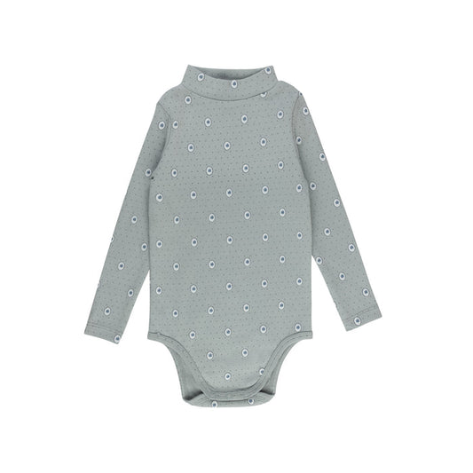 Baby Boy Bodysuit – Blue – Floral Dot