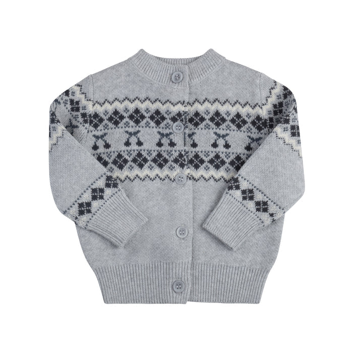 Baby Boy Cardigan – Blue – Fair Isle