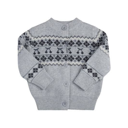 Baby Boy Cardigan – Blue – Fair Isle