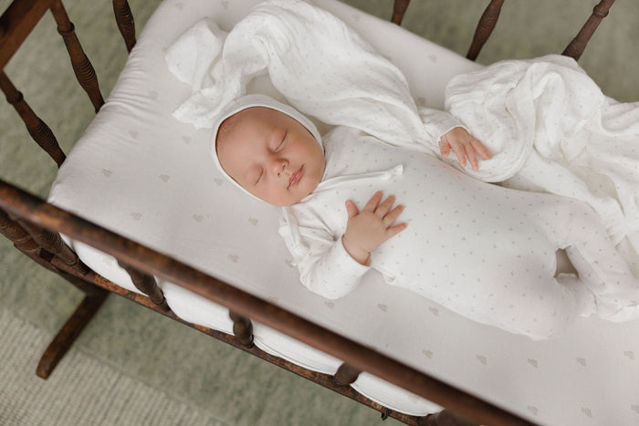 Baby Boy Deluxe Layette Set – Ivory Boy – Floral Leaf