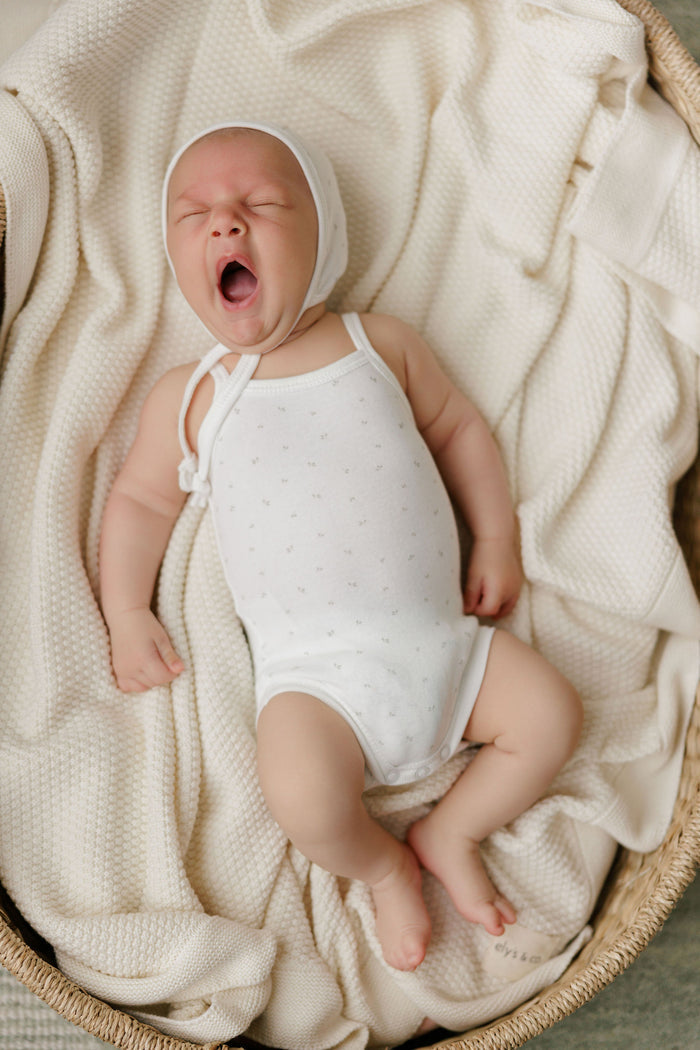 Baby Boy Deluxe Layette Set – Ivory Boy – Floral Leaf