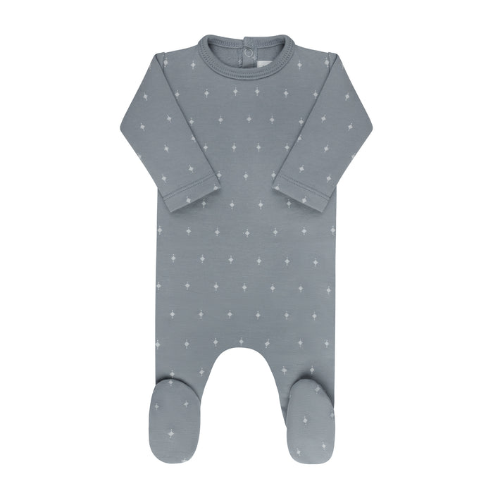 Baby Boy Footie – Blue – Diamond
