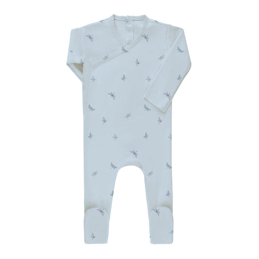 Baby Boy Footie – Blue – Dragonfly