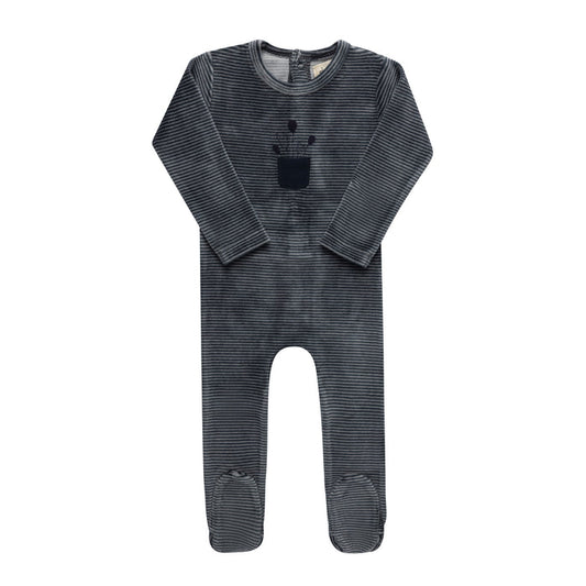 Baby Boy Footie – Blue – Stripe