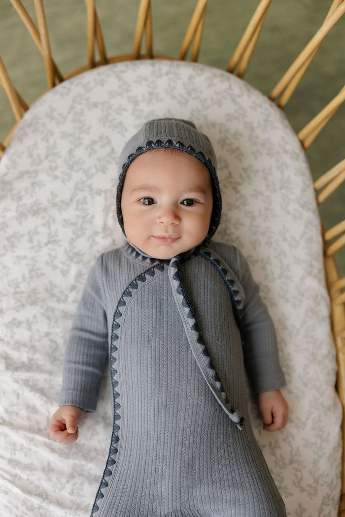 Baby Boy Footie – Blue – Whipstitch