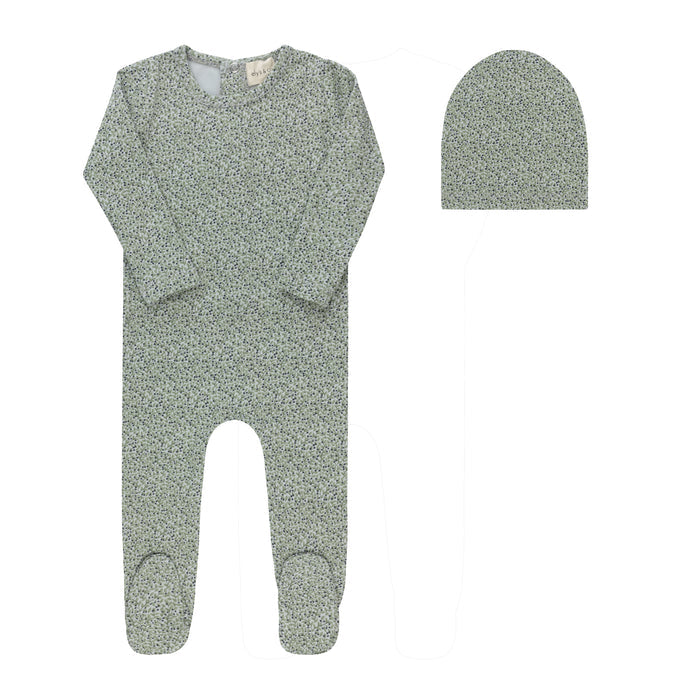 Baby Boy Footie & Hat – Blue – Berry
