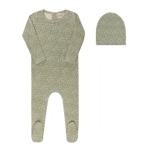 Baby Boy Footie & Hat – Ivory boy – Berry