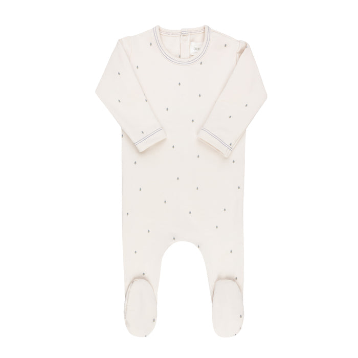 Baby Boy Footie – Ivory Boy – Vintage Floral