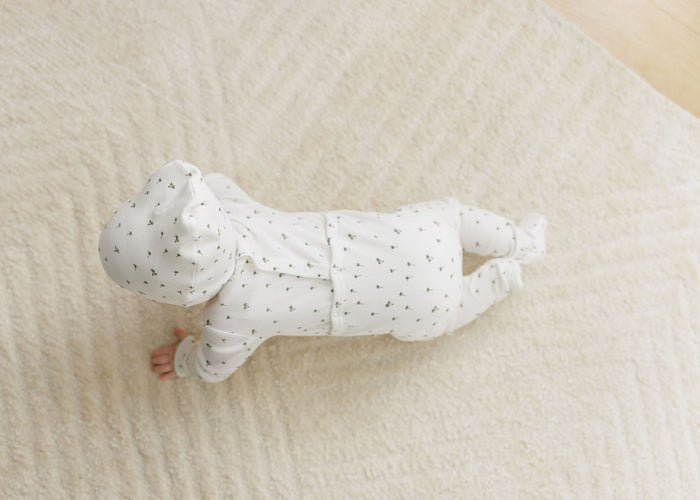 Baby Boy Layette Set - Ivory - Printed Palm Trees