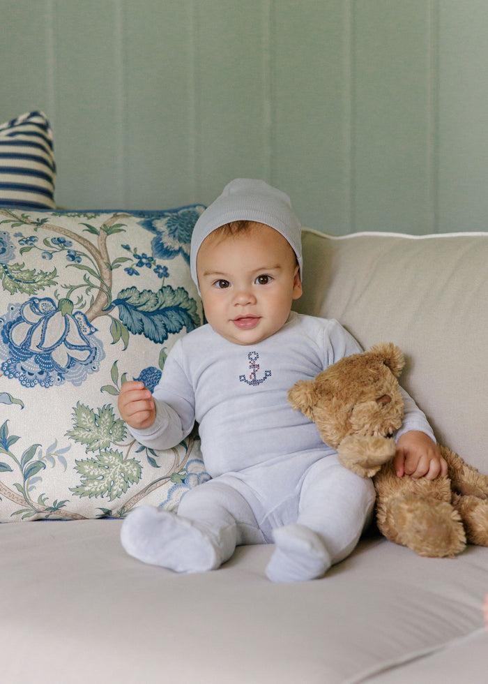 Baby Boy Layette Set – Blue – Cross Stitch