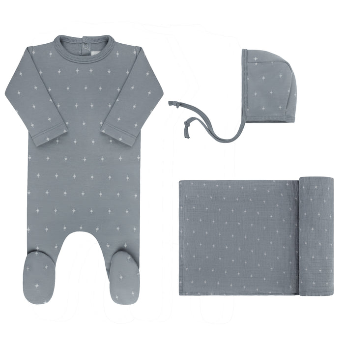 Baby Boy Layette Set – Blue – Diamond