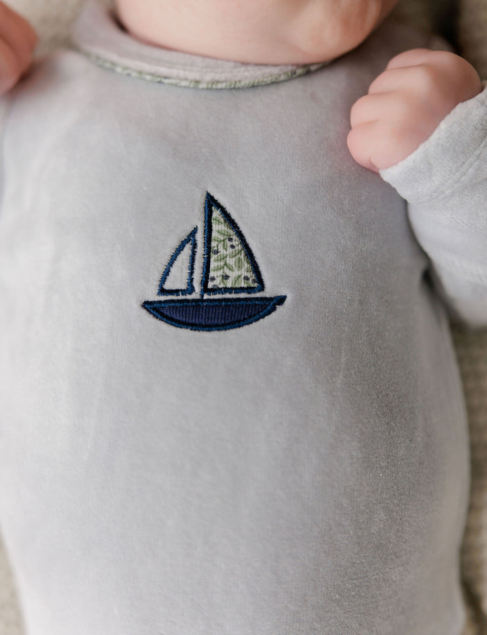 Baby Boy Layette Set – Blue – Embroidered Berry