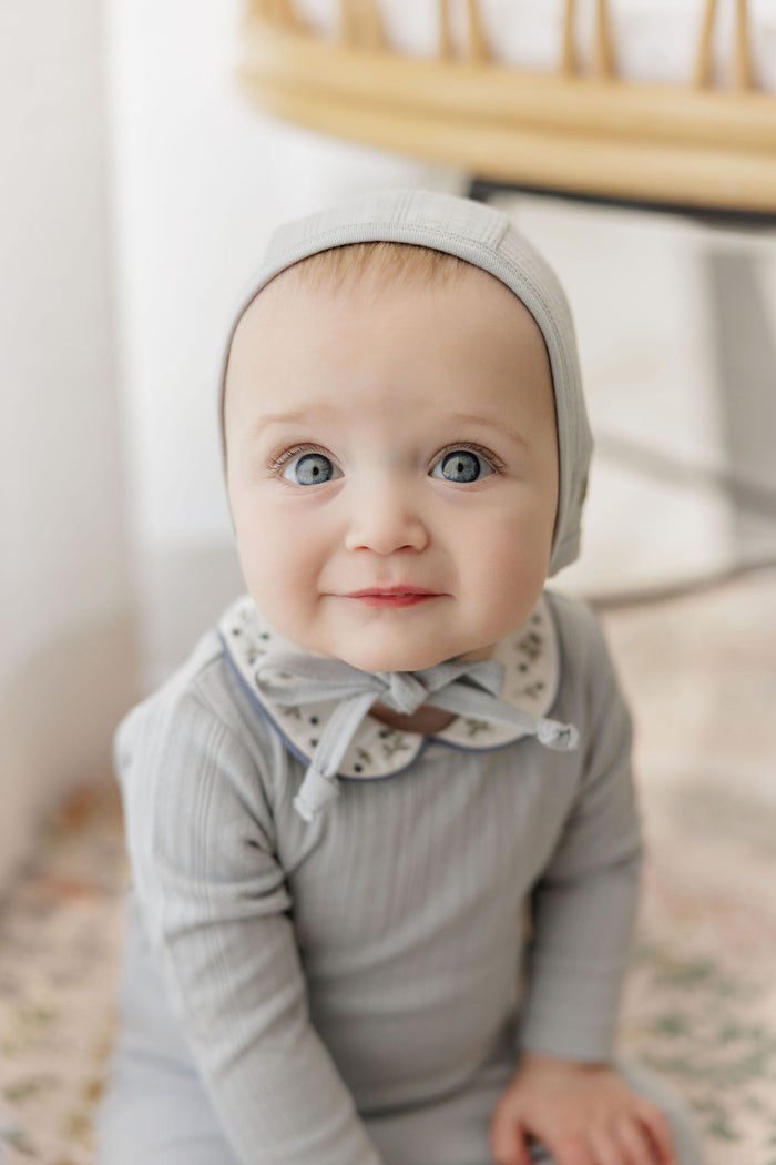 Baby Boy Layette Set – Blue – Embroidered Collar