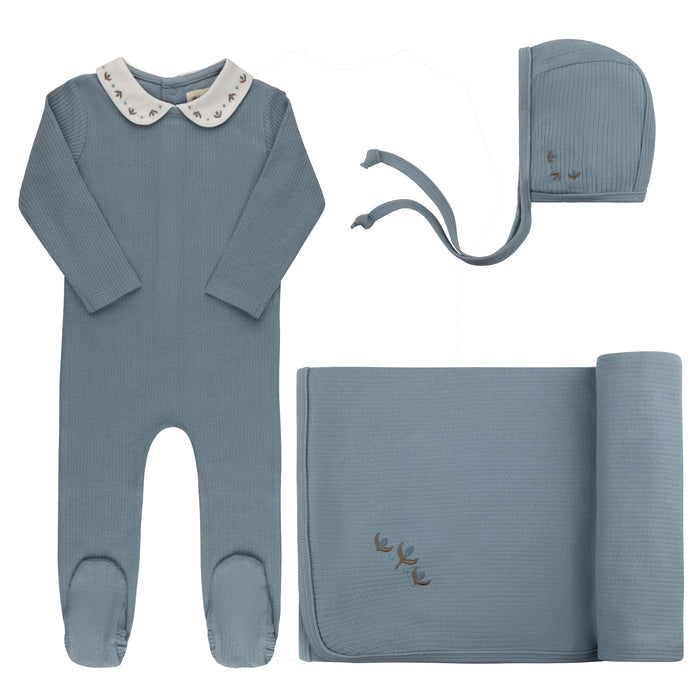 Baby Boy Layette Set – Blue – Keepsake Collection