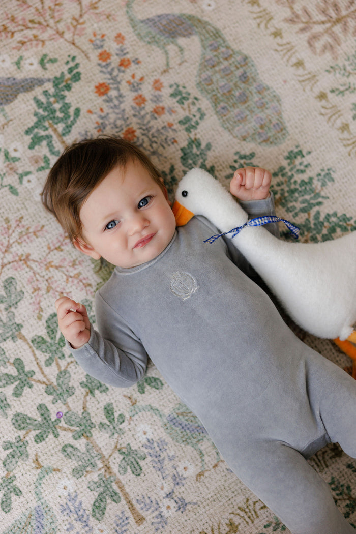 Baby Boy Layette Set – Blue – Metallic Crest