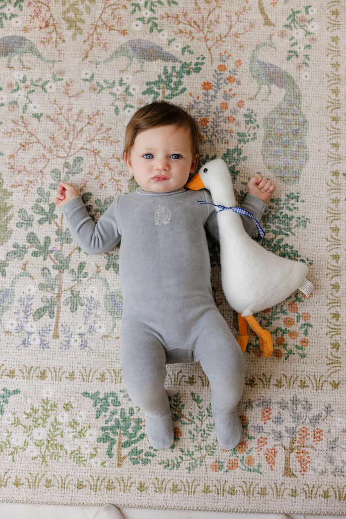 Baby Boy Layette Set – Blue – Metallic Crest
