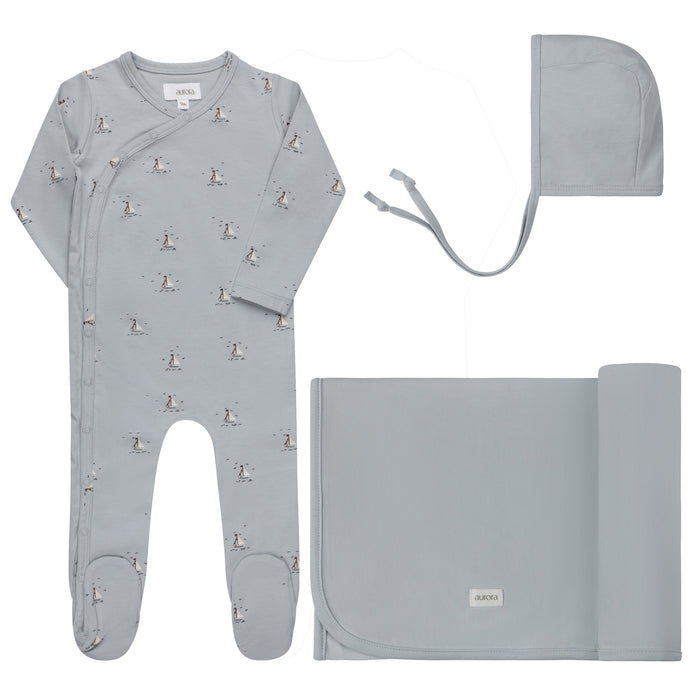 Baby Boy Layette Set – Blue – Nautical Print