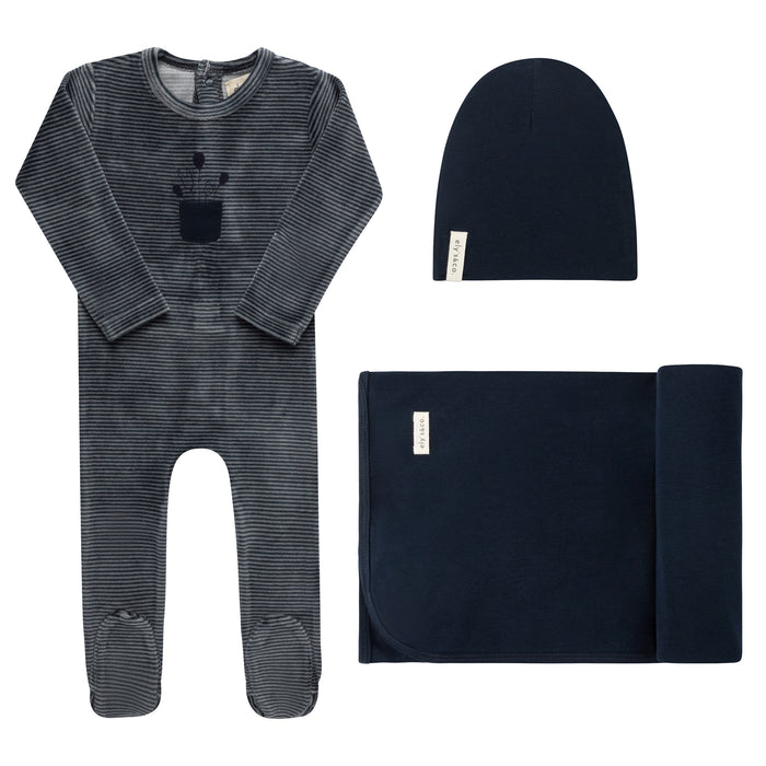 Baby Boy Layette Set – Blue – Stripe