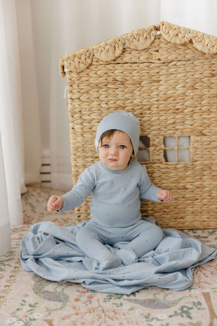 Baby Boy Layette Set – Blue – Vintage Floral