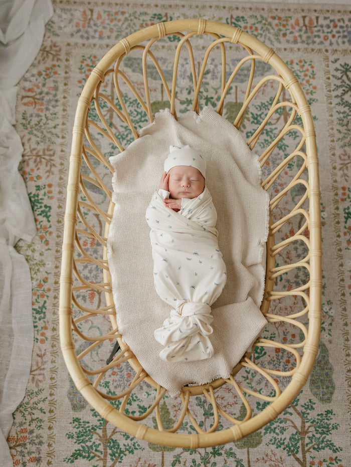 Baby Boy Layette Set – Ivory Blue – Dragonfly