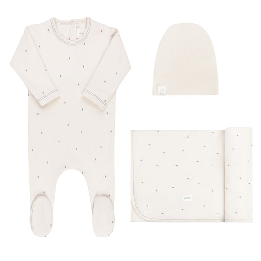 Baby Boy Layette Set – Ivory Boy – Vintage Floral