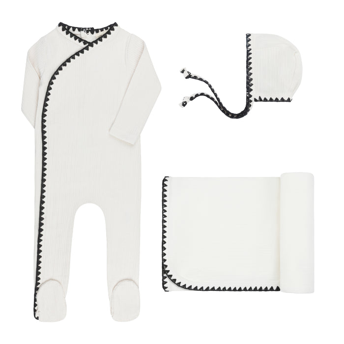 Baby Boy Layette Set – Ivory Boy – Whipstitch