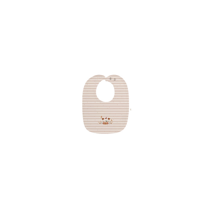Baby Girl Bib - Pink - Floral Stripe