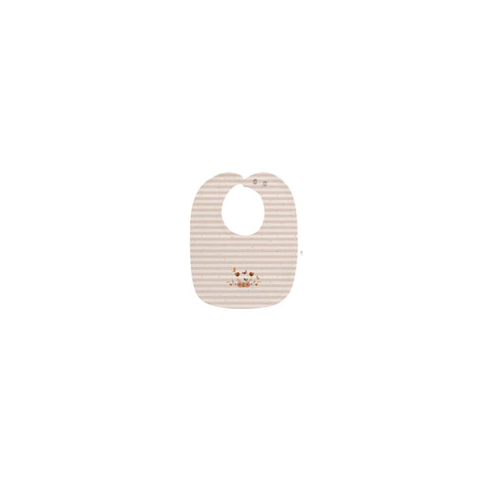 Baby Girl Bib - Pink - Floral Stripe