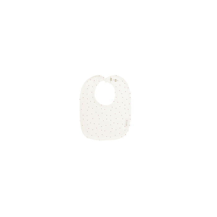 Baby Girl Bib – Ivory Girl – Bunny Pin Dot