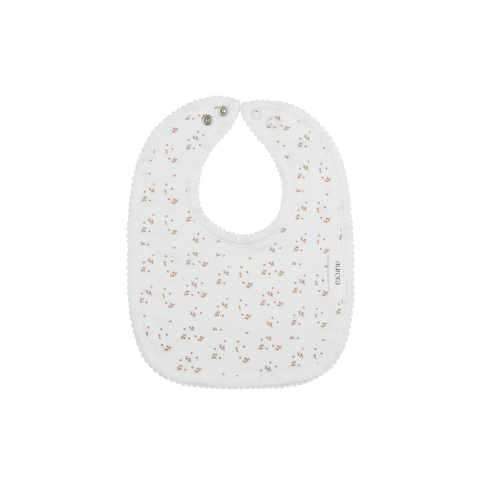 Baby Girl Bib – Ivory Girl – Floral Leaf