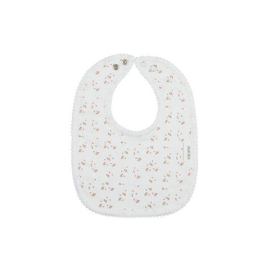 Baby Girl Bib – Ivory Girl – Floral Leaf