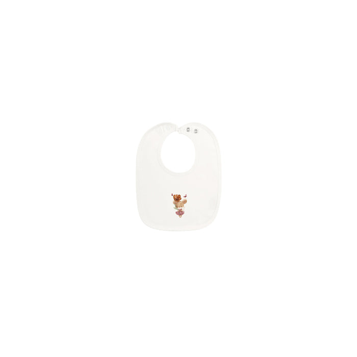 Baby Girl Bib – Ivory Pink – Playful Mouse