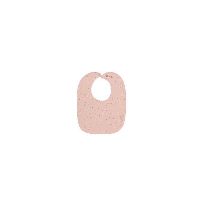 Baby Girl Bib – Pink – Bunny Pin Dot