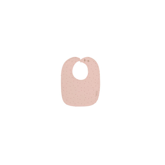 Baby Girl Bib – Pink – Bunny Pin Dot