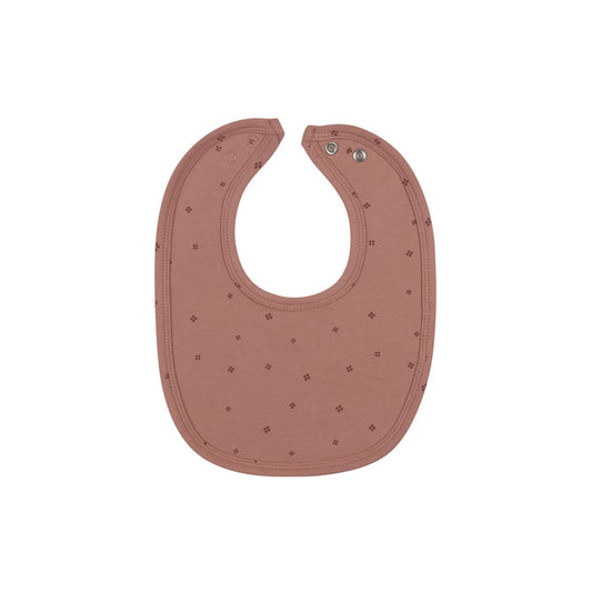 Baby Girl Bib – Pink – Clover Print