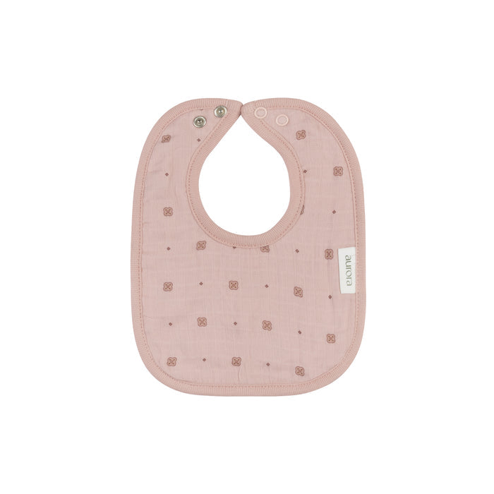 Baby Girl Bib – Pink – Geometric Floral