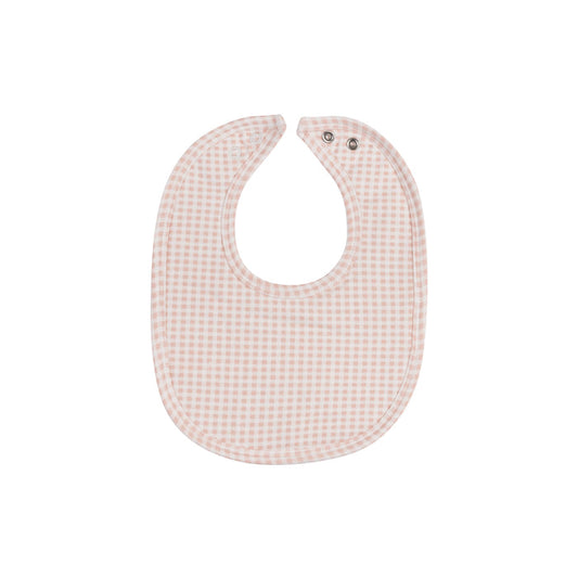 Baby Girl Bib – Pink – Gingham Teddy
