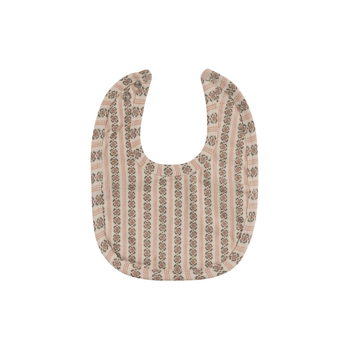 Baby Girl Bib – Pink – Linear Leaf