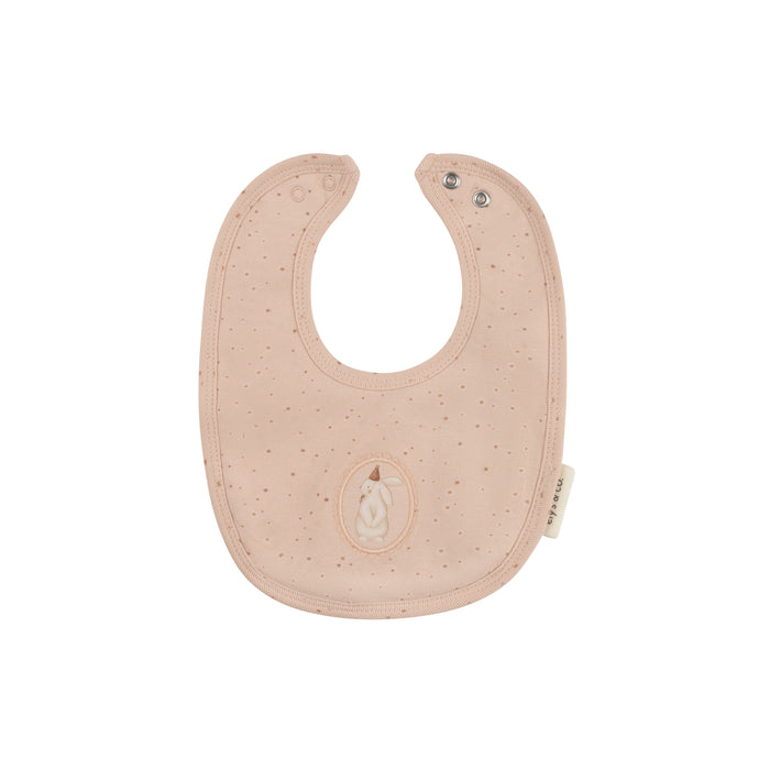 Baby Girl Bib – Pink – Speckled Bunny