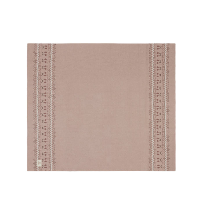 Baby Girl Blanket – Mauve – Fair Isle
