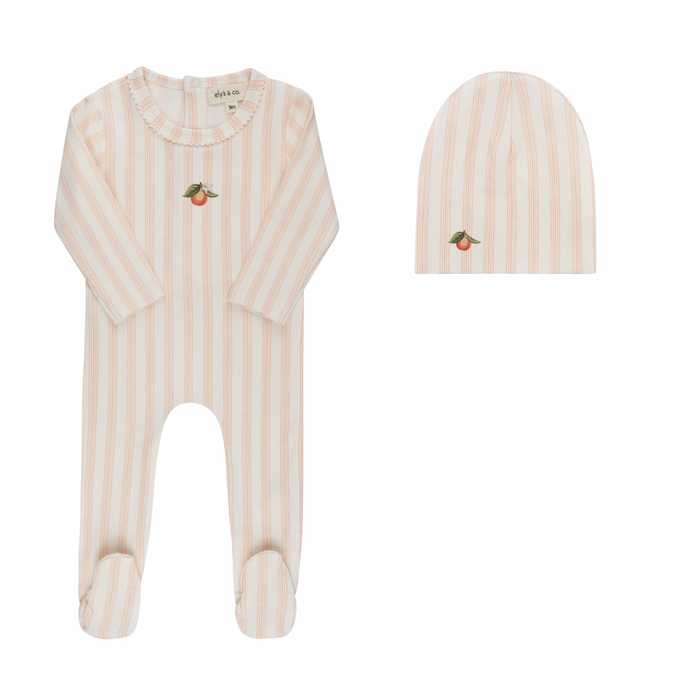 Baby Girl Footie and Beanie – Peach