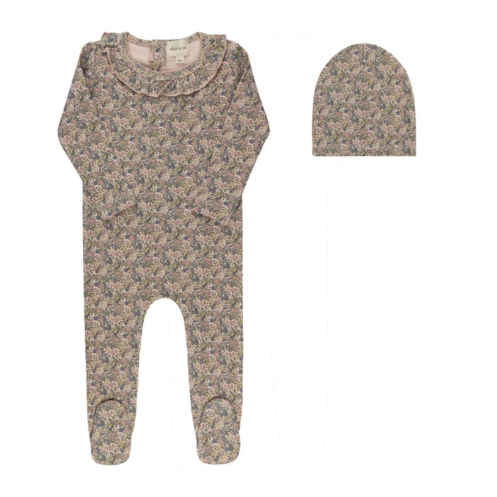 Baby Girl Footie & Hat – Pink – Liberty