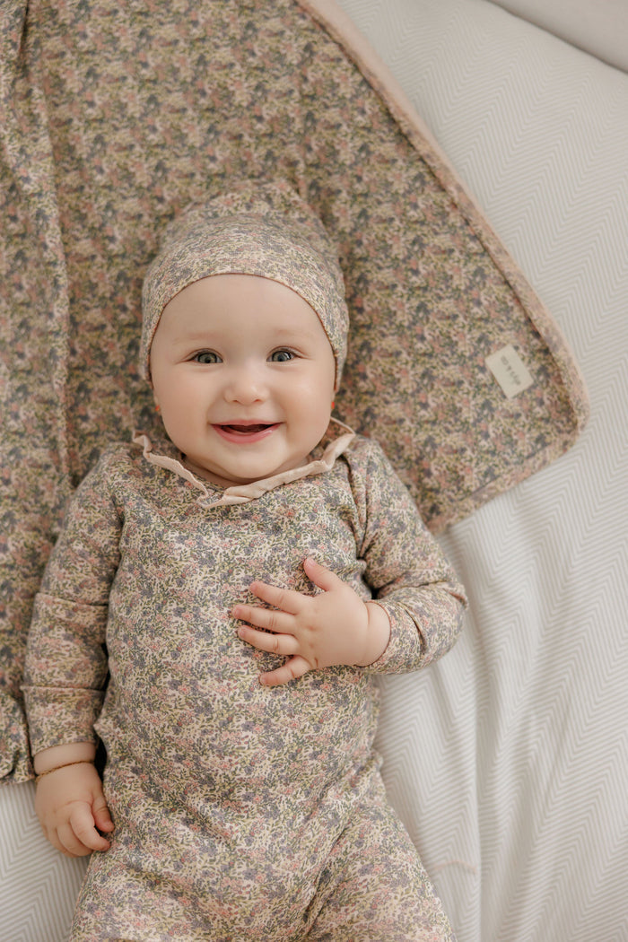 Baby Girl Footie & Hat – Pink – Liberty