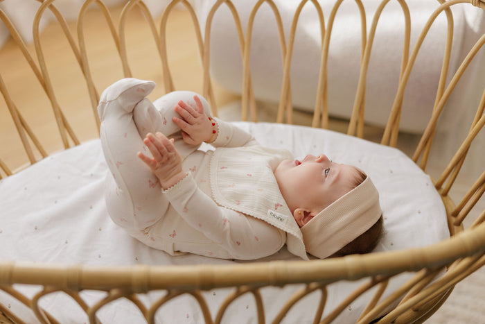 Baby Girl Footie – Ivory Pink – Butterfly