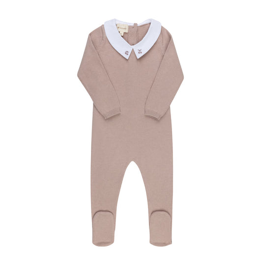 Baby Girl Footie – Mauve – Fair Isle