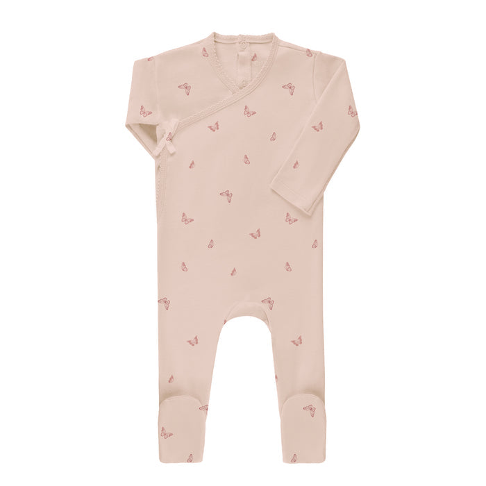 Baby Girl Footie – Pink – Butterfly