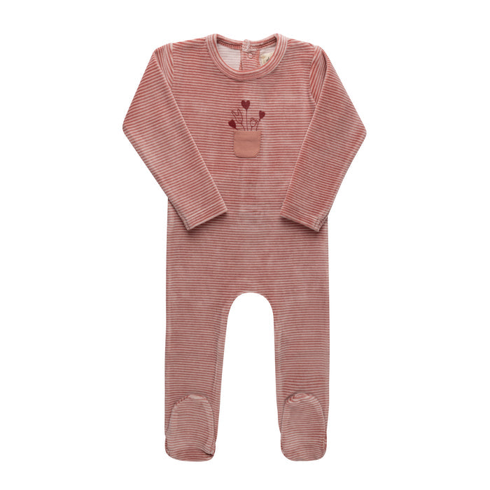 Baby Girl Footie – Pink – Stripe