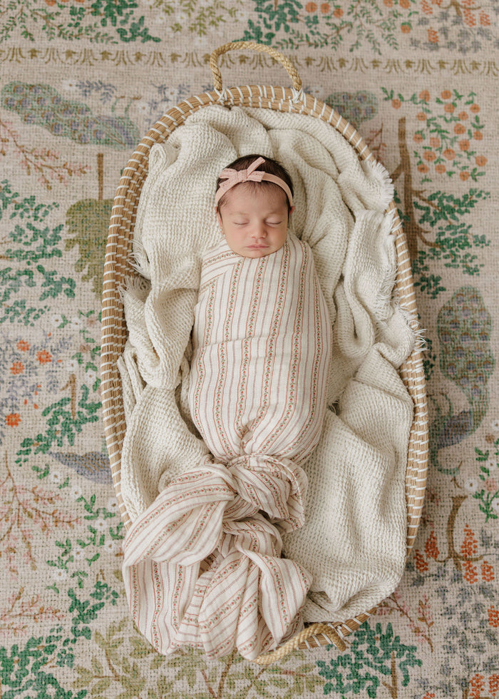 Baby Girl Layette Set - Ivory Pink - Linear Tulip