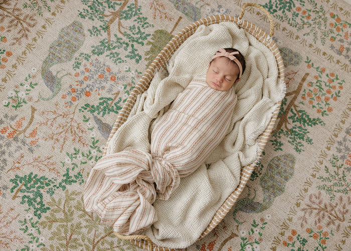 Baby Girl Layette Set - Ivory Pink - Linear Tulip